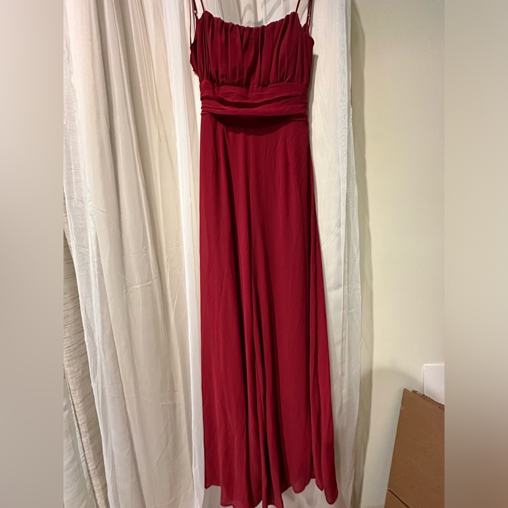 Burgundy Jumpsuit with tie back
